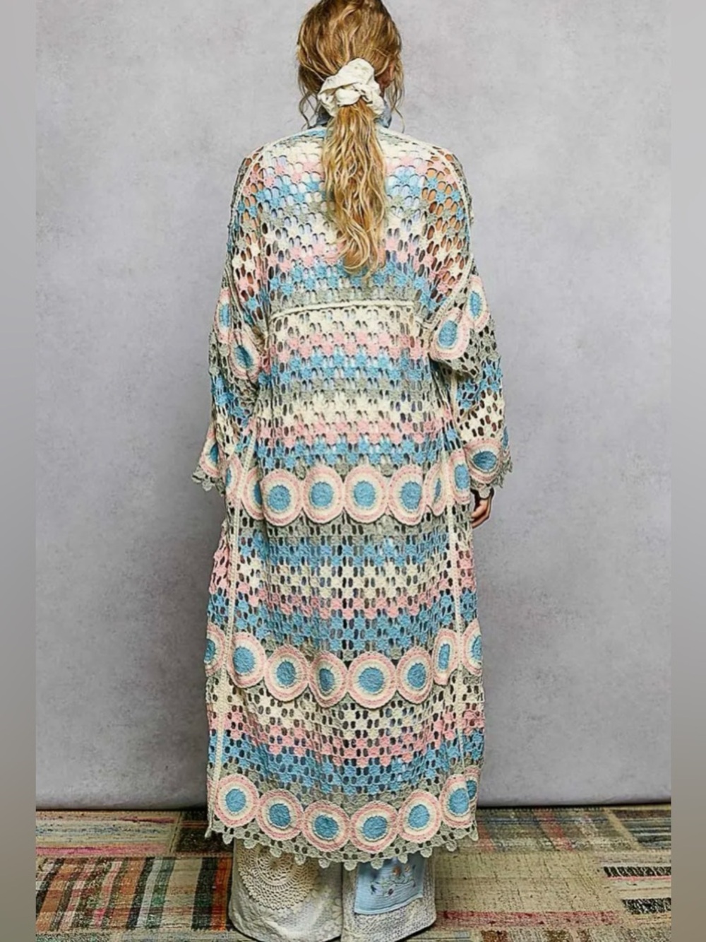 POL Multicolor Crochet Overlay Tunic - Picture 3 of 4